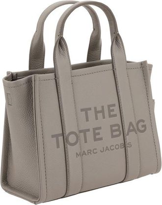 Marc Jacobs Womens Grained Calf Leather Tote Gray Bos