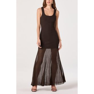 ASTR the Label Glena Sleeveless Maxi Dress in Brown at Nordstrom, Size X-Small
