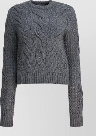 Sportmax braided cable knit crew neck sweater
