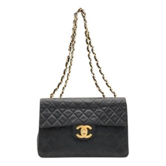 Chanel Pre-owned Vintage Schoudertas - Dames - Pre-owned - Zwart - Maat: ONE Size Leer