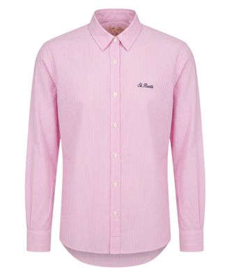 MC2 Saint Barth Vertical Stripe Long-Sleeved Shirt with Embroidered Details