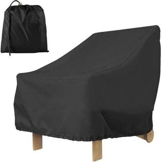 OEM Funda Para Silla De Jard&iacute;n Exterior Con Asiento Profundo, Impermeable, De 210d, Resistente A Los Rayos Uv Y Al Viento, Con Cord&oacute;n Ajustable, 80x85x91,