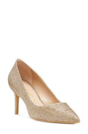Stuart Weitzman Linsi 75 Pointed Toe Pump in Platinum at Nordstrom Rack, Size 11.5