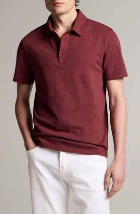 Vince Regular Fit Garment Dyed Cotton Polo in Washed Deep Satin at Nordstrom, Size Xx-Large