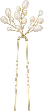Untamed Petals Parker Pearl Hair Pin in Gold at Nordstrom