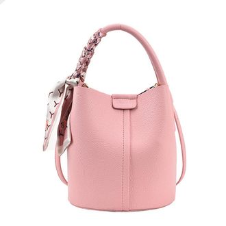 Generic Soft Leather Crossbody Bucket Bags for Women with Clutches Top Handle Satchel Handbag Fashion Tote Shoulder Bags (Pink)