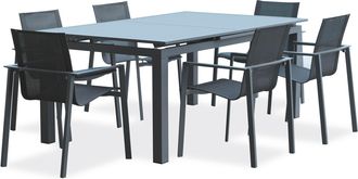 DCB Garden Dcb Garden - Alu-miami - Conjunto De Comedor De Jard&iacute;n 6 Plazas De Aluminio