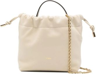 Chlo&eacute; Icons Mini Drawstring Bag - Bags - Mujer - Beige - ONE SIZE