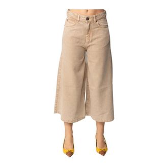 Pinko Denim Shorts, female, Beige, Size: W26 Logo-Embroidered Bermuda