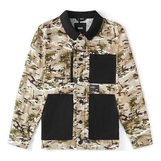 Vans Mens Vans Work Weird Colorblock Big Pocket lapel Jacket Camouflage VN0A4MLJW09