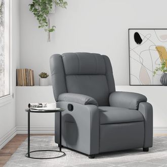 vidaXL Vidaxl - Sill&oacute;n Reclinable De Cuero Sint&eacute;tico Gris