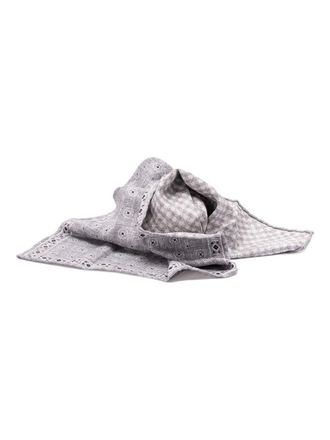 Brunello Cucinelli Foulard in seta a fantasia - Grigio
