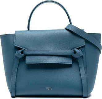 Celine Pre-owned Handbags, female, Blue, Size: ONE SIZE Pre-owned Top Handle Bag