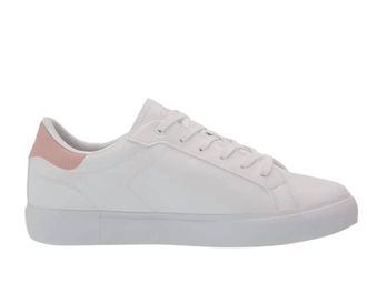 Lacoste Womens Powercourt 0721 1 Suc Shoe In White/light Pink