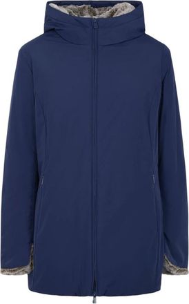 Suns Marmolada Fur Parka - Dames - Parka Jassen - Blauw - XS - Polyester - Jassen