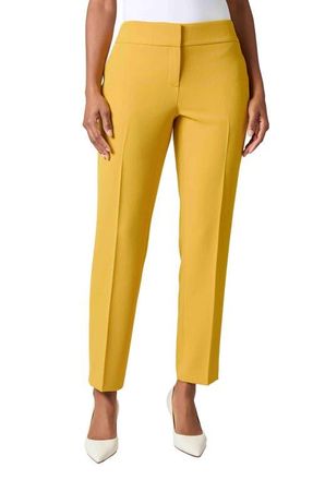 Kasper Flat Front Slim Pants in Butterscotch at Nordstrom, Size 16