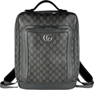 Gucci Gray Gg Supreme Backpack (Pre-Owned)