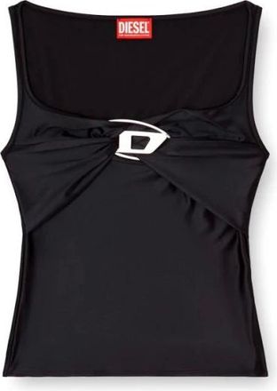 Diesel Dames, Tops, Zwart, Maat: S Leer