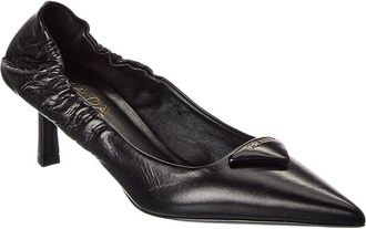 Prada Leather Pointy-Toe Pump