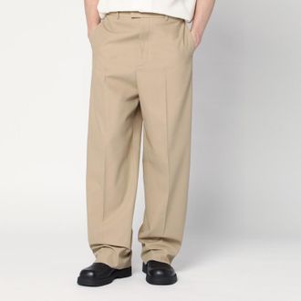 Bottega Veneta Straight-leg beige trousers