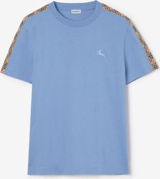 Burberry Check Trim Cotton T-shirt