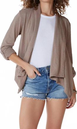 bobi Draped Front Blazer In Hazelnut