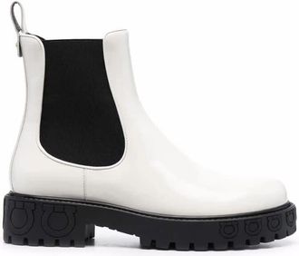 Ferragamo Ladies White Boots, US Size 10.5