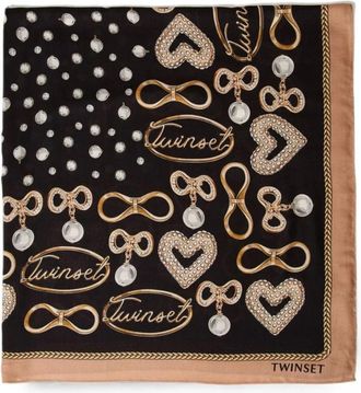 Twinset Kefiah met juwelenprint - Dames - Sjaals - Veelkleurig - ONE Size - Accessoires