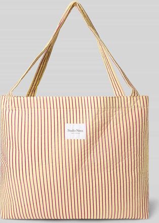 Studio Noos Tote Bag mit Logo-Patch Modell Poplin in GELB, Gr&ouml;&szlig;e 1