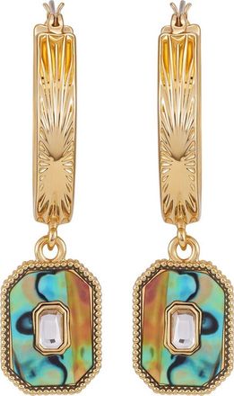 Guess Abalone Drop Earrings in Gold Tone at Nordstrom Rack