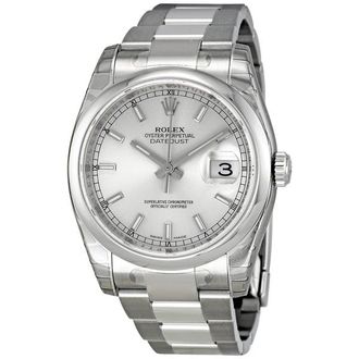 Rolex Pre-owned Rolex Datejust 36 Silver Dial Stainless Steel Oyster Bracelet Automatic Unisex Watch 116200SSO