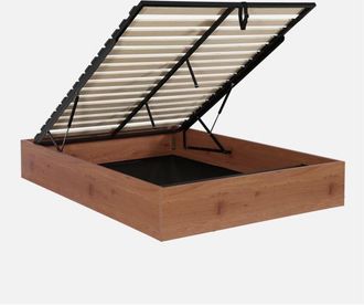 Sweeek Cama Con Caj&oacute;n Y Somier De L&aacute;minas Decoraci&oacute;n Madera,140x190cm