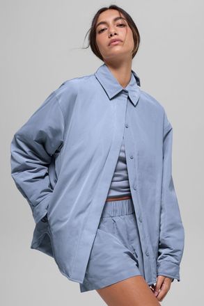 Alo | Socialite Shacket Jacket in Winter Frost Blue, Size: Medium