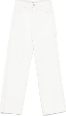 Haikure Damesbroek met verborgen rits en vijf zakken - Dames - Regular Fit Jeans - Wit - W25 - Jeans