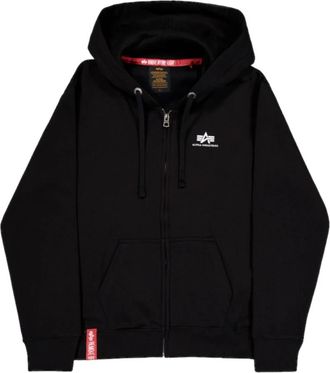 Alpha Industries Basic Zip Hoody SL - Heren - Vesten met rits - Zwart - M - Katoen - Hoodies & sweatvesten