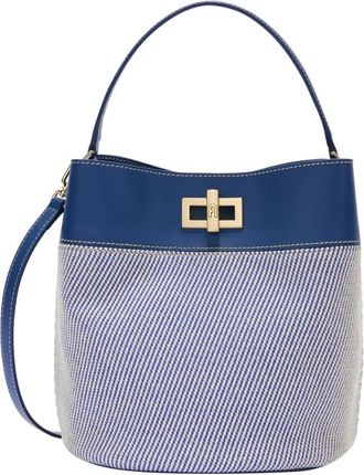 Furla Amelia Bucket Bag S - Dames - Handtassen - Blauw - ONE Size - Leer - Tassen