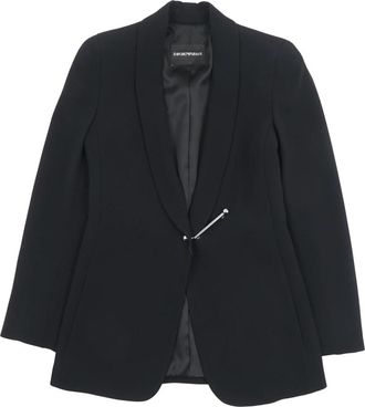 Emporio Armani Blazer - Dames - Blazers - Zwart - 3XS - Leer - Jassen