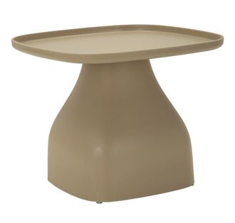 Mauro Ferretti Mesita de pl&aacute;stico gris t&oacute;rtola 48x48x38 cm