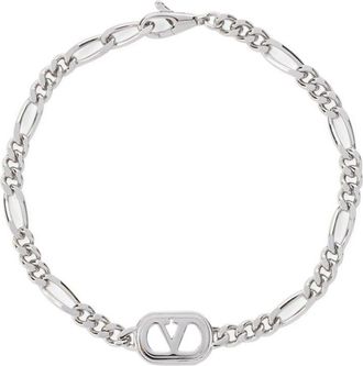 Valentino Garavani Palladium Grey Bronze Ovalette Bracelet-Uomo
