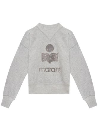 Isabel Marant Moby sweatshirt - women - Recycled Polyester/Cotton - 32 - Grey