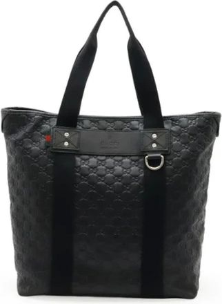 Gucci Pre-owned Tote Bags, female, Black, Size: ONE SIZE Pre-owned Leather gucci-bags