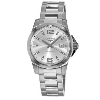 Longines Conquest Quartz Silver Dial Mens Watch L3.759.4.76.6