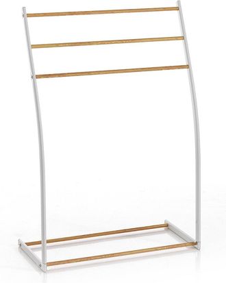 tomasucci Toallero Rino, blanco brillante/roble