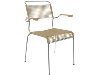 Schubiger M&ouml;bel Spaghetti-Stuhl S&auml;ntis mit Armlehne