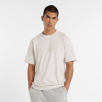 New Balance Uomo Numeric Cotton T-Shirt in Beige, Cotone, Taglia XS