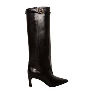 Lella Baldi Stivale gambale ampio - - Shoes - Donna - Nero - 37 1/2 EU