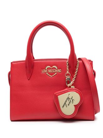 Love Moschino Shopper met logoplakkaat - Rood
