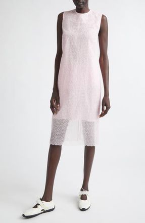 Cecilie Bahnsen Devin Windflower Embroidered Organza Sheath Dress in Blush Pink at Nordstrom, Size 6 Us
