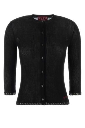 Gucci Black Cotton Cardigan