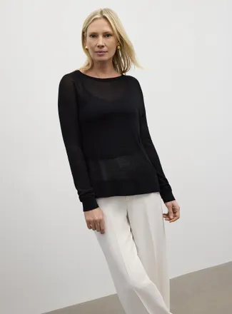 Contemporaine Womens Ultra-fine knit sweater